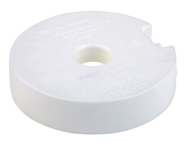 APS cold pack, Ø 10,5 cm, výška: 2,5 cm, polyetylén, biela, plnená chladiacou kvapalinou, 10781