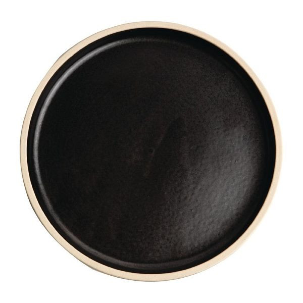 Olympia plátno plochý okrúhly tanier čierny 18cm, PU: 6 kusov, FA314
