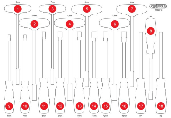 KS Tools Prázdna penová vložka pre 811.2018, 811.2018-97