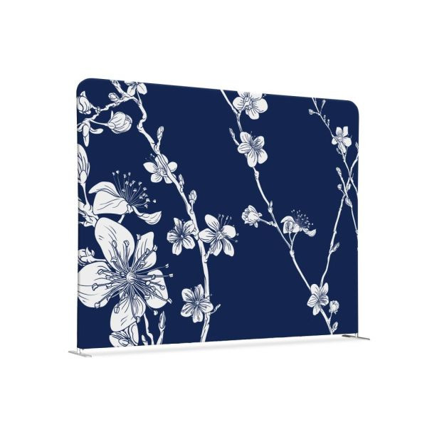 Showdown Displays Textilný rozdeľovač 200-150 dvojitý abstraktný japonský čerešňový kvet modrý, ZWS200-150SSK-DSI8