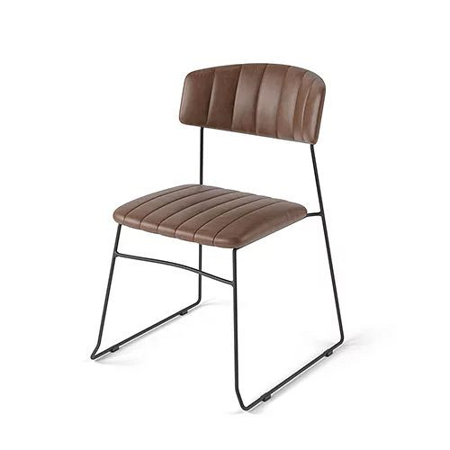 VEBA Mundo stohovacia stolička koňak, čalúnená umelou kožou, protipožiarna, 54x55x79cm (ŠxHxV), 53001