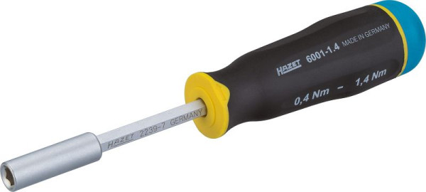 Momentový skrutkovač Hazet, Nm min-max: 0,4 - 1,4 Nm, tolerancia: 15%, dutý šesťhran 6,3 (1/4 palca), počet nástrojov: 3, 6001-1,4/3