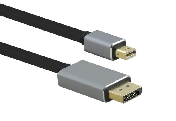 Prepojovací kábel Helos, konektor mini DisplayPort/DP konektor, PREMIUM 8K, 3,0 m, čierny, 288474