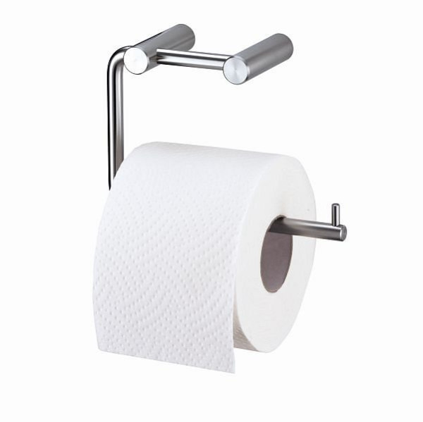 Držiak toaletného papiera Air Wolf na 1 rolku do domácnosti, séria Delta, V x Š x H: 112 x 160 x 65 mm, brúsená nehrdzavejúca oceľ, 60-860
