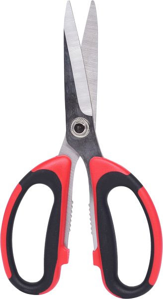 KS Tools univerzálne dielenské nožnice, 190mm, čierno-červené, 118.0066