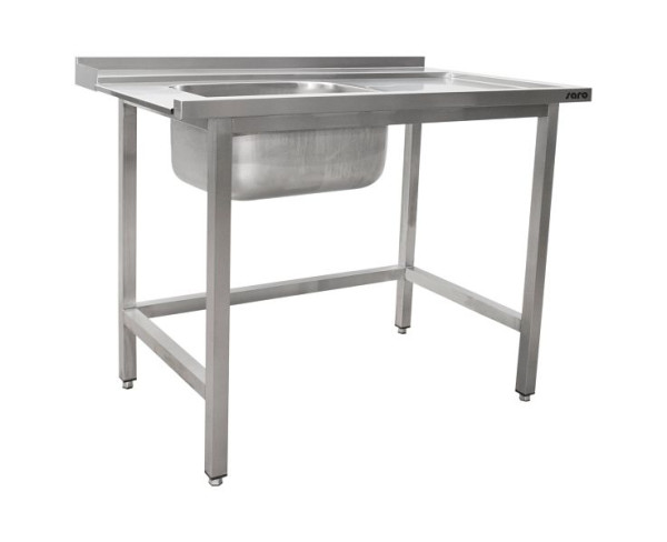 Saro vstupný stôl do umývačky riadu ľavý, 1 umývadlo, 1200 mm, 700-3000L