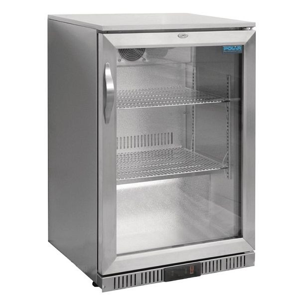 Nerezová barová chladnička Polar G s výklopnými dverami 138L, GL007