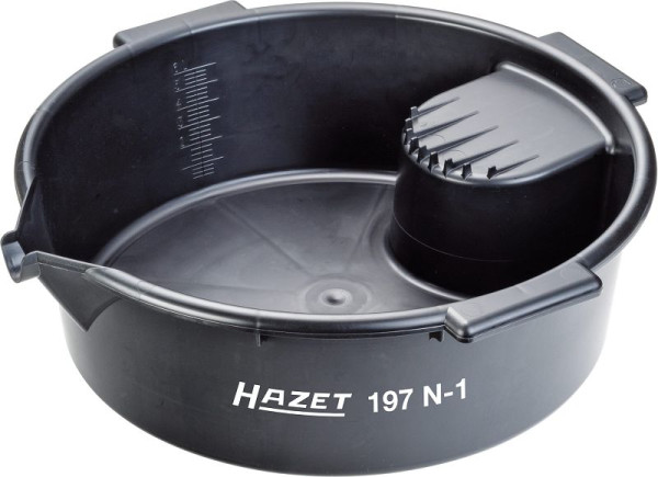 Viacúčelová miska Hazet, na výmenu oleja/olejového filtra a čistenie častí Vnútorná mierka: litre, US gal / UK gal, 197N-1
