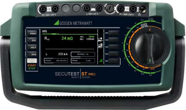 Gossen Metrawatt Secutest Pro, testovacie zariadenie na testovanie elektrickej bezpečnosti zariadení vrátane softvéru IZYTRON.IQ Business Starter, M707B