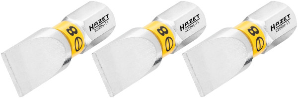 Hrot Hazet, plný šesťhran 6,3 (1/4 palca), drážkový profil, 1,2 x 8 mm, počet nástrojov: 3, 2208N-11/3