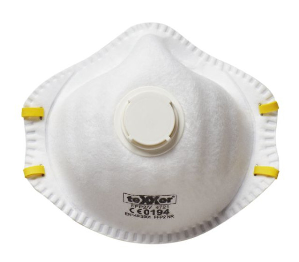 teXXor maska na jemný prach FFP2/V "NR" s ventilom, balenie 1000, 4721
