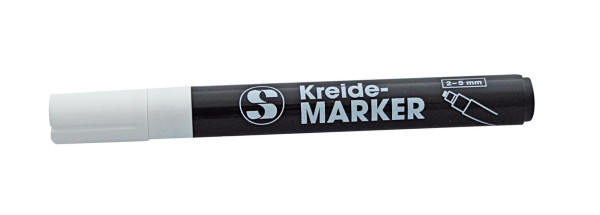 Schneider kriedové pero 5 mm, farba biela - hrúbka písma: 2-5 mm, 198900