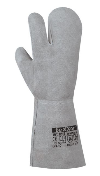 teXXor 3-prstové zváračské rukavice "SANTORIN", balenie: 120 párov, 1211