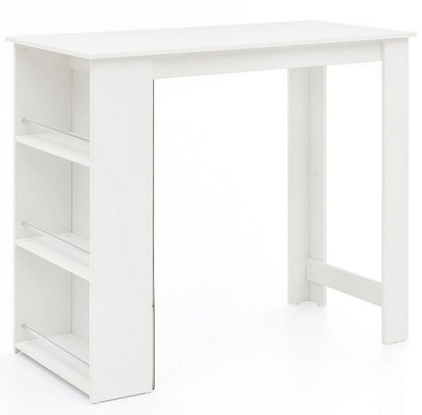Barový stôl Wohnling biely 120 x 107,5 x 60 cm drevo, WL5,732