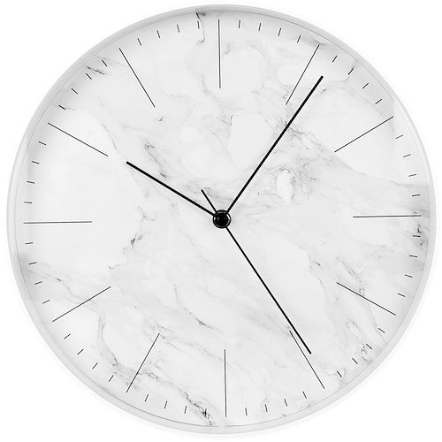 Technoline kremenné nástenné hodiny, plast, plast, sklo, rozmery: Ø 32 cm, 635205 biela