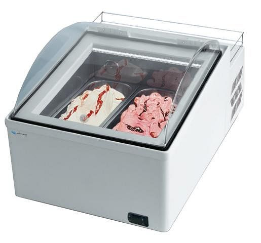gel-o-mat mobilná vitrína na zmrzlinu, model Icepoint 2, 4x2,5 alebo 2 x 5 litrov, 1630.2.0