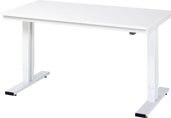Pracovný stôl RAU série adlatus 300 (elektricky výškovo nastaviteľný), melamínová doska, 1500x720-1120x800 mm, 08-WT-150-080-M