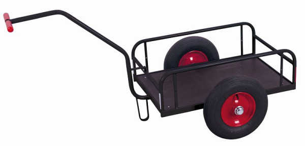 Ručný vozík VARIOfit bez bočnice, vonkajšie rozmery: 1 600 x 810 x 860 mm (ŠxHxV), súprava kolies: pneumatiky, zu-1291/AG