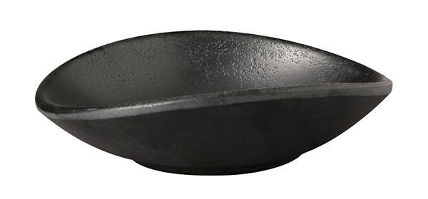 APS misa -ZEN-, 11 x 10 cm, výška: 3 cm, melamín, čierna, kamenný vzhľad, 0,04 litra, 83732
