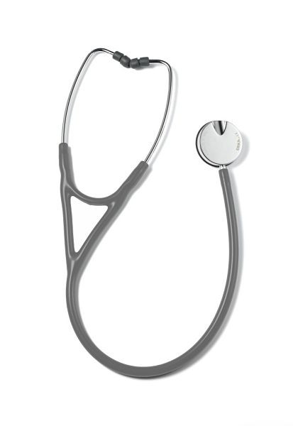 ERKA stetoskop pre dospelých s mäkkými ušnými nástavcami, membránová strana (dual membrána), dvojkanálový tubus Classic, farba: svetlo šedá, 570.00045