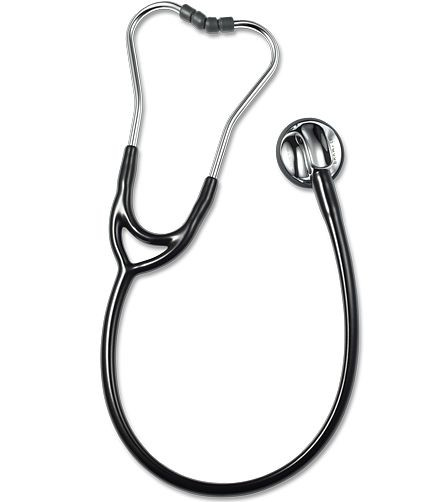 ERKA stetoskop pre dospelých s mäkkými ušnými nástavcami, membránová strana (dual membrána), dvojkanálový tubus SENSITIVE, farba: čierna, 525.00000