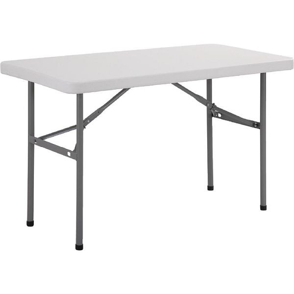 Bolero obdĺžnikový rozkladací stôl biely 122cm, U543