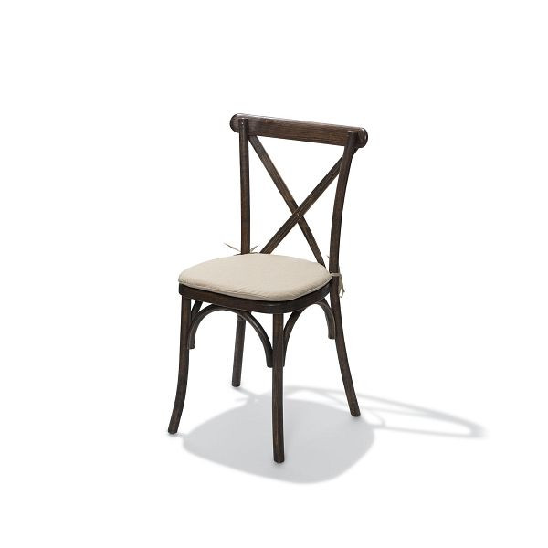 VEBA podsedák čalúnený ecru pre barovú stoličku Crossback, 46x45x2cm (ŠxHxV), 50100CSHN