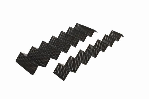 Stojan na občerstvenie Schneider, tvar vlny, materiál: hliník, čierna polomatná, 580 x 170 mm, 154091