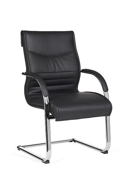 Konzolová stolička Amstyle Milano z umelej kože čierna, SPM1.067