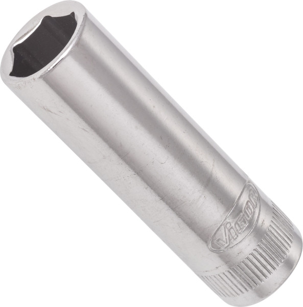 Vložka pre nástrčný kľúč VIGOR, dlhá, štvorcová dutina 6,3 mm (1/4 palca), vonkajší šesťhranný profil, 10 mm, V2539N