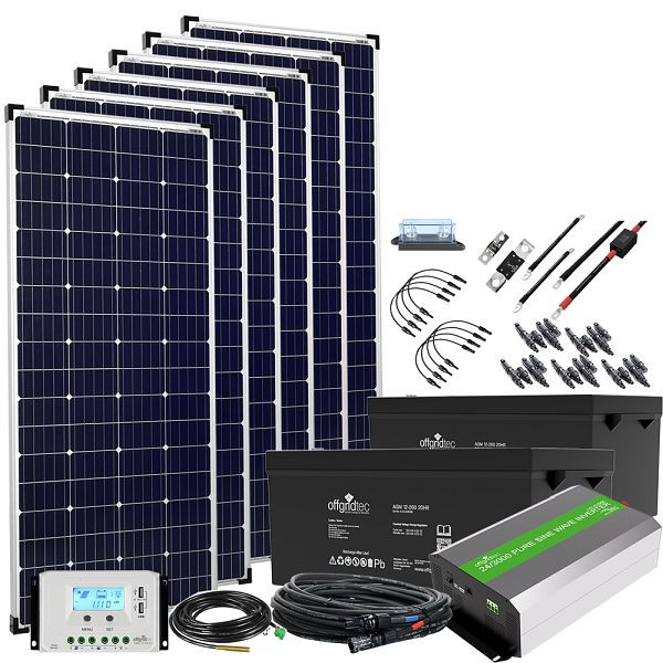 Solárny systém Offgridtec Autark XXL-Master 24V 1200W - 3000W striedavý prúd, 4-01-002920