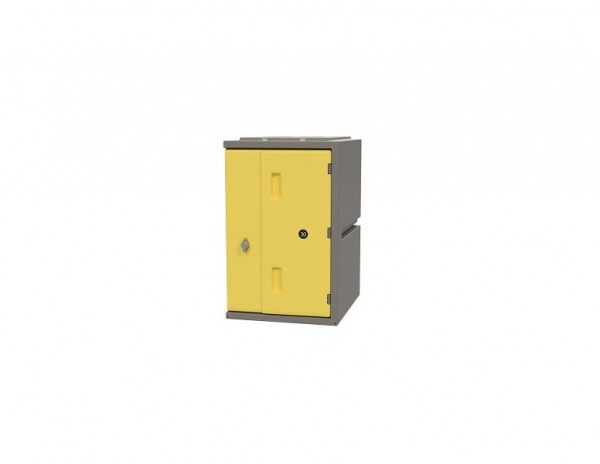 Lotz plastová skrinka 600 Plastová skrinka, výška: 600 mm, žlté dvere, otočný uzáver, 221600-05