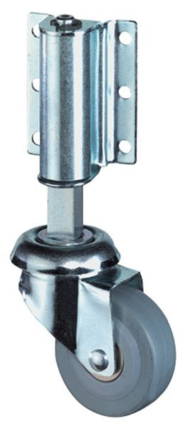BS kolieska rebríkové otočné koliesko, šírka kolieska 18 mm, Ø kolieska 50 mm, nosnosť 40 kg, E30.051