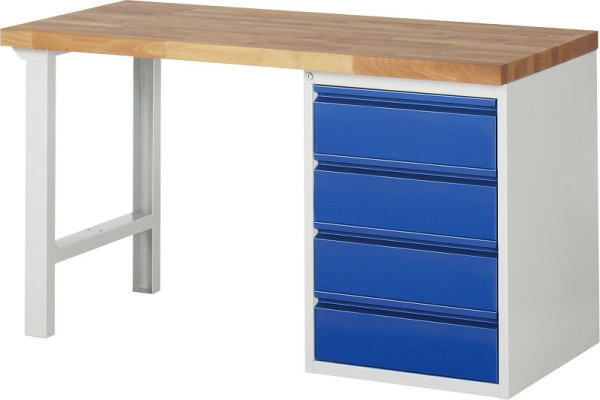 Pracovný stôl RAU séria BASIC-7 - model 7509, 4x zásuvka, 1500x890x700 mm, A3-7509I1-15M