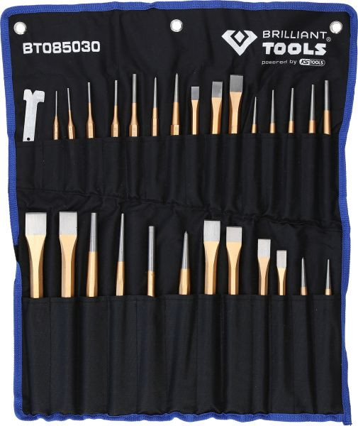 Sada sekáčov a dierovačov Brilliant Tools, 28 kusov, BT085030