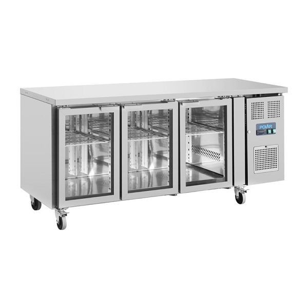 Polar U Series 3-dverová stolová chladnička so sklenenými dvierkami, UA024