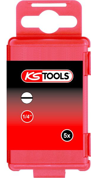 KS Tools 1/4" drážkovaný bit, 75 mm, 3 mm, balenie 5 ks, 911.7733