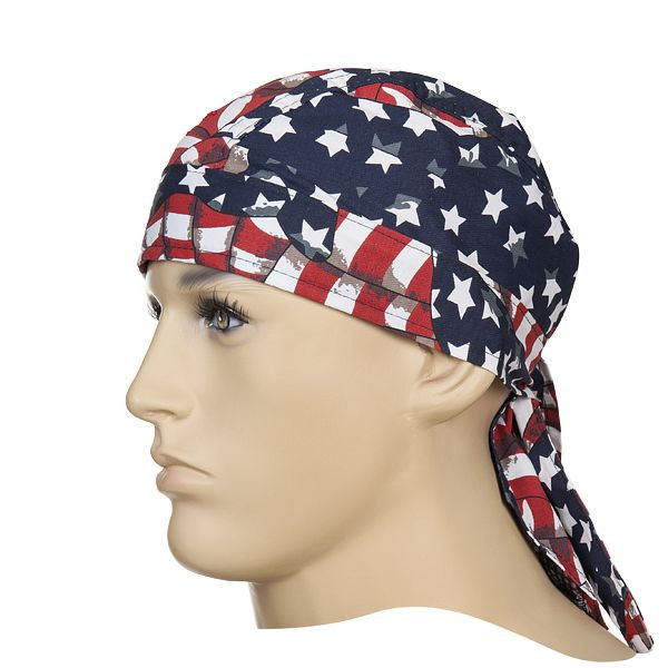 ELMAG šatka na ochranu hlavy 'USA flag' WELDAS 23-3604, vyrobená z bavlny, priemer hlavy 46-68 cm, 59176