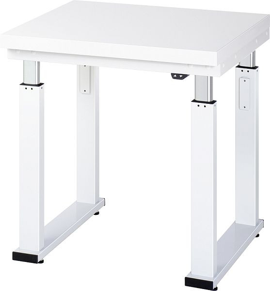 Pracovný stôl RAU série adlatus 600 (elektricky výškovo nastaviteľný), pracovná doska s tvrdým laminátovým poťahom, 750x740-1140x700 mm, 08-WB-075-070-H