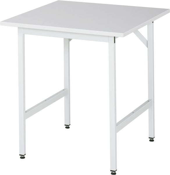 Pracovný stôl série RAU Jerry (3030) - výškovo nastaviteľný, melamínová doska, 750x800-850x800 mm, 06-500M80-07.12