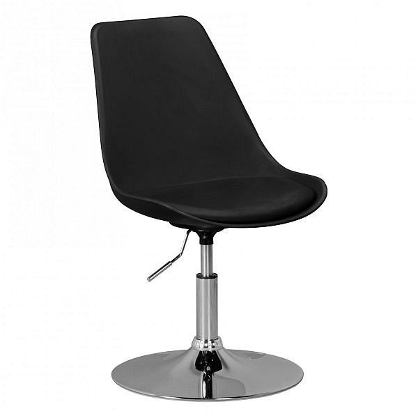 Amstyle Corsica otočná jedálenská stolička z umelej kože čierna, SPM2.004