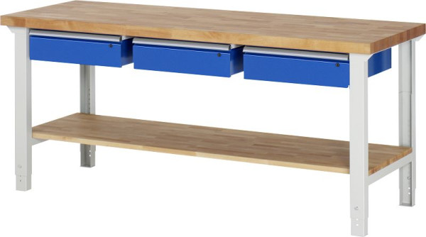Pracovný stôl RAU séria 7000 - model 7003-7, Š2000 x H700 x V790-1140 mm, 03-7003A7-207B4H.11
