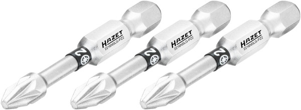 Hrot Hazet, plný šesťhran 6,3 (1/4 palca), profil Pozidriv PZ, PZ2, počet nástrojov: 3, dlhá verzia, veľkosť kľúča: PZ2, 2216NSLG-PZ2/3