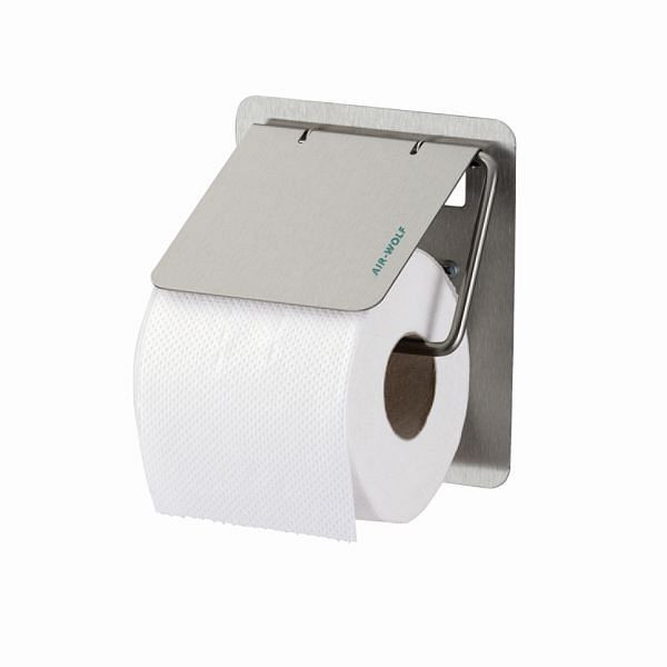 Držiak toaletného papiera Air Wolf, séria Omega, V x Š x H: 155 x 130 x 117 mm, potiahnutá nehrdzavejúca oceľ, 29-032