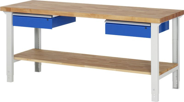 Pracovný stôl RAU séria 7000 - model 7002-7, Š2000 x H700 x V790-1140 mm, 03-7002A7-207B4H.11