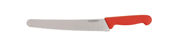 Univerzálny nôž Schneider, zúbkované ostrie, červený, dĺžka čepele: 25 cm, 260701