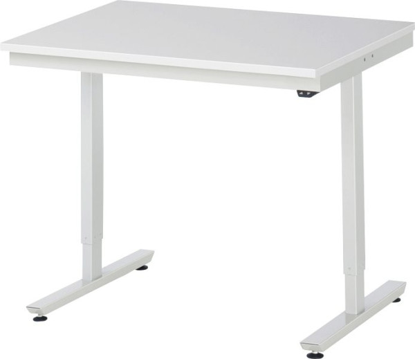 Pracovný stôl RAU série adlatus 150 (elektricky výškovo nastaviteľný), melamínová doska, 1000x720-1120x800 mm, 08-AT-100-080-M