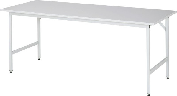 Pracovný stôl série RAU Jerry (3030) - výškovo nastaviteľný, melamínová doska, 2000x800-850x800 mm, 06-500M80-20.12