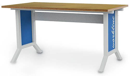 Pracovný stôl Bedrunka+Hirth Workline, výškovo nastaviteľný, s nastavením kľukou, 1500x750x735-1100 mm, 07.75.15AHV