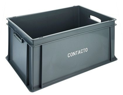 Contacto stohovací prepravný box, vysoký 60 x 40 x 31 cm, sivý, 2511/600